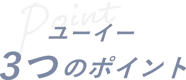 ユーイー 3つのポイント